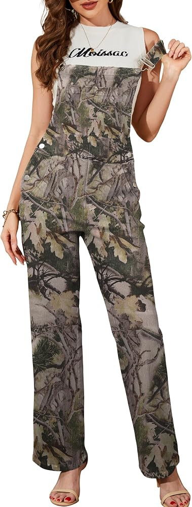 Camo Overalls for Women Loose Fit Straight Leg Pants | Amazon (US)