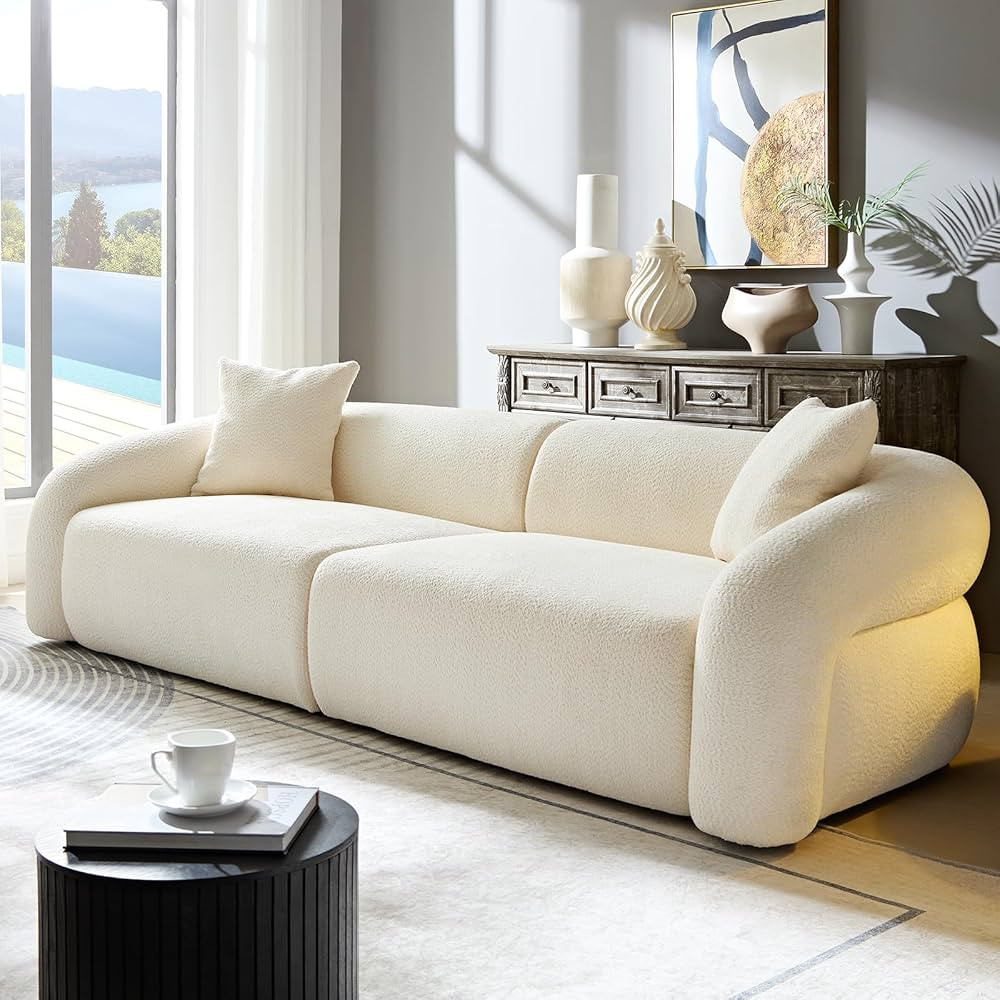 HAMORE 103.5" Modern Sectional Sofa Couch,Modular Curved Sofa,Durable Fabric Upholstery,Solid Woo... | Amazon (US)