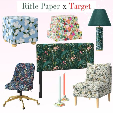 My favorite maker of patterns has a new collab with Target…Rifle Paper! Check out all of these fun home decor items from headboards to chairs, lamps, ottomans, candles and more! Each item comes in a selection of their most popular prints!

#LTKMostLoved #LTKhome