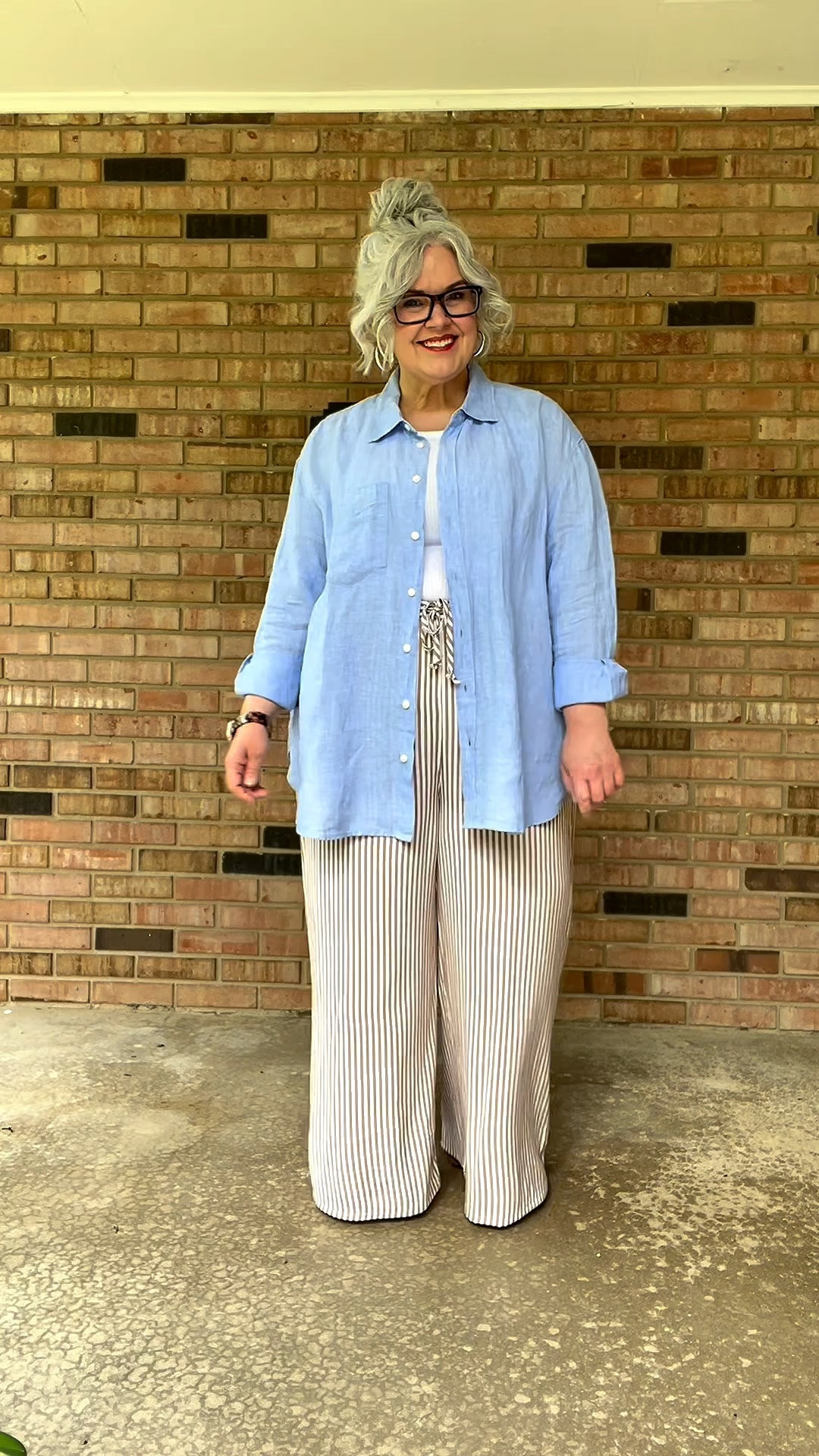 @Gap knocked it out of the park with this shirt. It’s perfect I am a size 16 215 lbs 5’2 wearing XL and the top and bottom!
#over50style #over50fashion #DopamineDressing #summerfashioninspo #coastal

#LTKootd #LTKOver40 #LTKMidsize