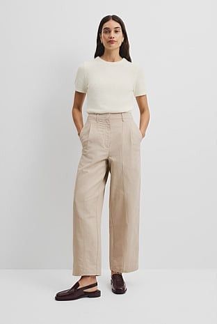 Australian Cotton Tapered Twill Pant | Country Road