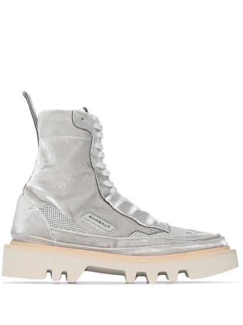 mesh panel high-top sneakers | Farfetch (CA)