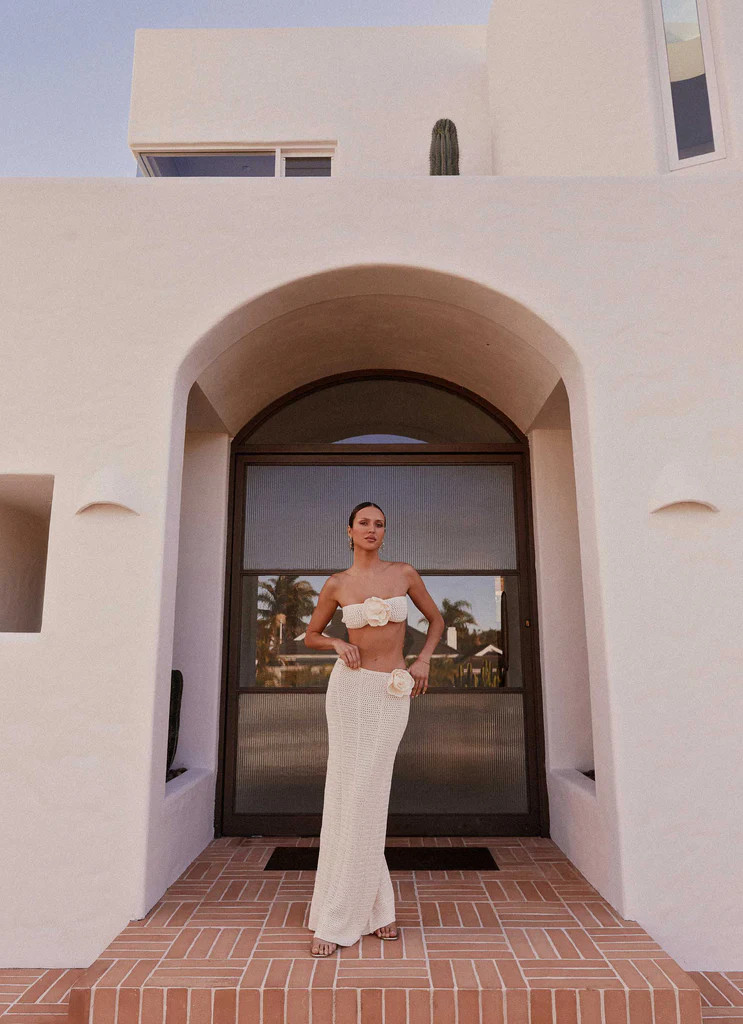 Kelcie Rose Crochet Maxi Skirt - Ivory | Peppermayo (Global)