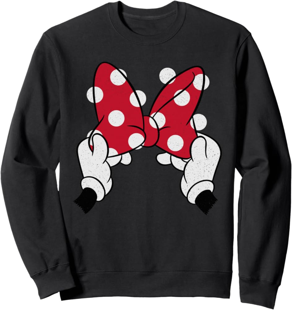 Disney Minnie Mouse's Red Polka Dot Bow Sweatshirt | Amazon (US)