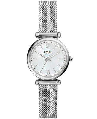 Women's Mini Carlie Stainless Steel Mesh Bracelet Watch 28mm | Macy's