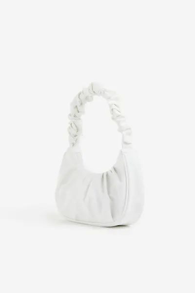Pleated Handbag - White - Ladies | H&M US | H&M (US + CA)