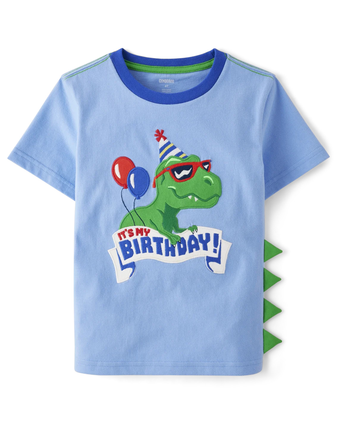 Boys Short Sleeve Embroidered Dino Top - Birthday Boutique - BLUE | Gymboree | Gymboree