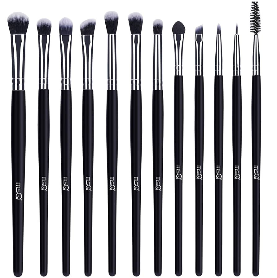 MSQ Eye Makeup Brushes 12pcs Eyeshadow Makeup Brushes Set with Soft Synthetic Hairs & Real Longer... | Amazon (US)