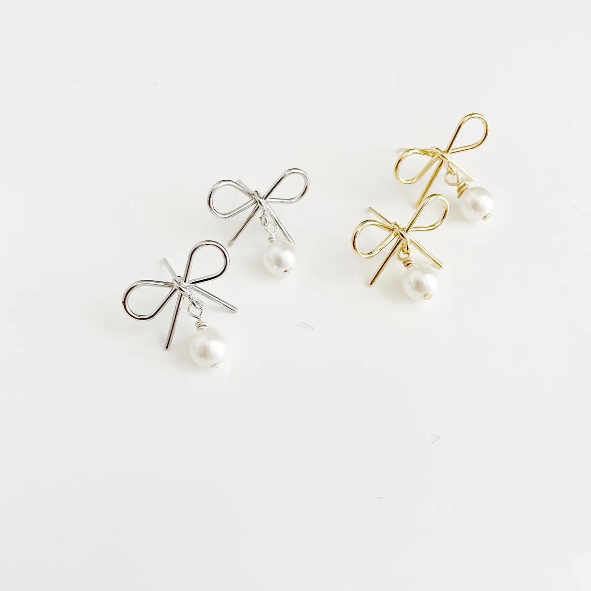 Limited Edition - Pearl Bow Earrings | Grace + Hudson Jewelry