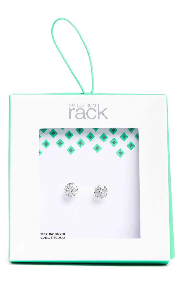 NORDSTROM RACK Sterling Silver CZ Stud Earrings | Nordstromrack | Nordstrom Rack