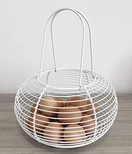 GreyZouq White French Country Style Wire Egg Basket | Amazon (UK)