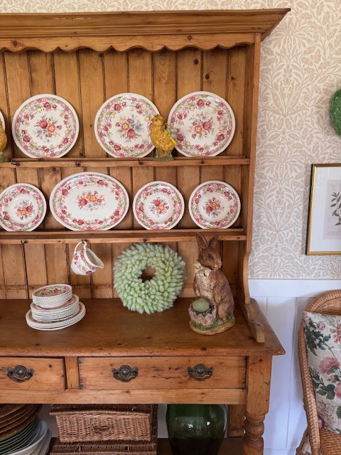 Old and new coming together on the pine hutch for Easter. 

 #LTKSeasonal #LTKHome