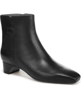 Franco Sarto Women's Luella Square Toe Zip Ankle Boots - Black Suede | Macy's