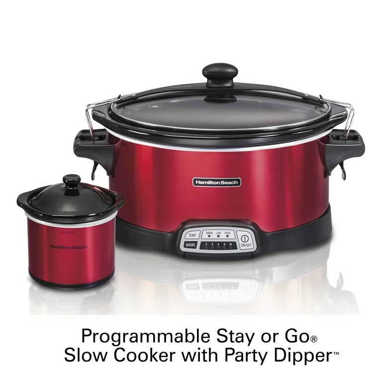 Hamilton Beach Stay or Go Programmable Slow Cooker with Party Dipper, 7 Quart Capacity, Removable... | Walmart (US)