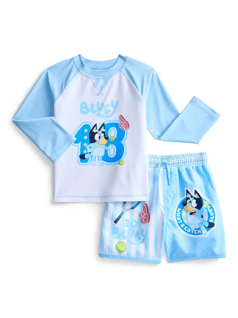 Character Toddler Boy Long- Sleeve Rash Guard and Trunk Swim Set, 2-Piece, Sizes 12M-5T | Walmart (US)