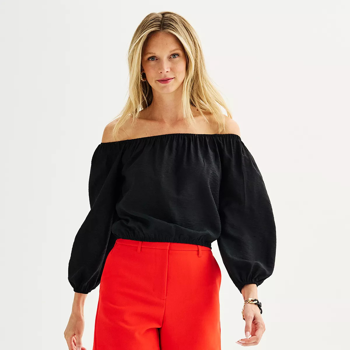 Women's Nine West Bracelet Sleeve Off-The-Shoulder Top | Kohl's