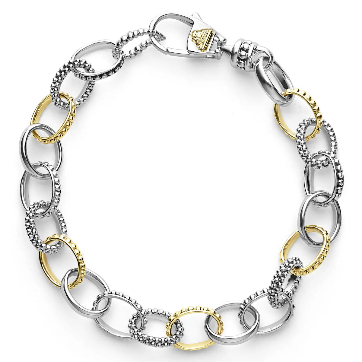 Signature Caviar Two Tone Caviar Link Bracelet | LAGOS