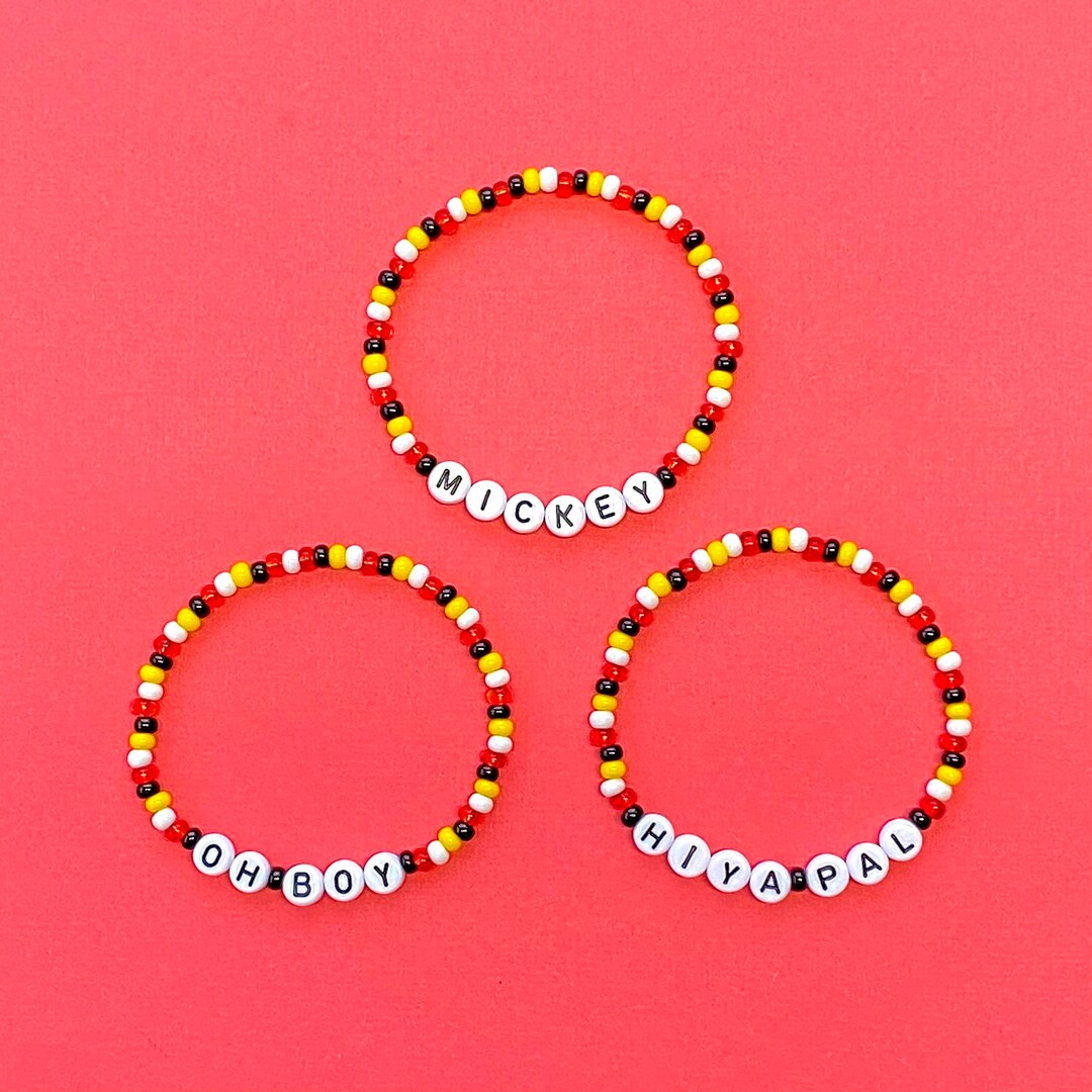 Classic Mouse Bracelets, Stacking Stretch Bracelets, Beaded Bracelets, Layering Jewelry | Etsy (US)