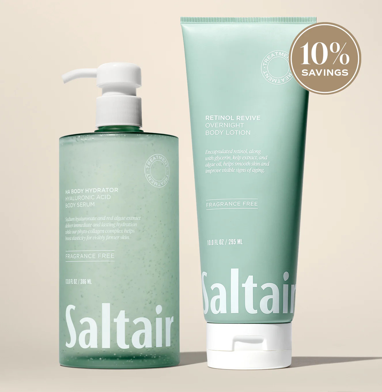 HA Body Hydrator & Overnight Retinol Body Lotion | Saltair