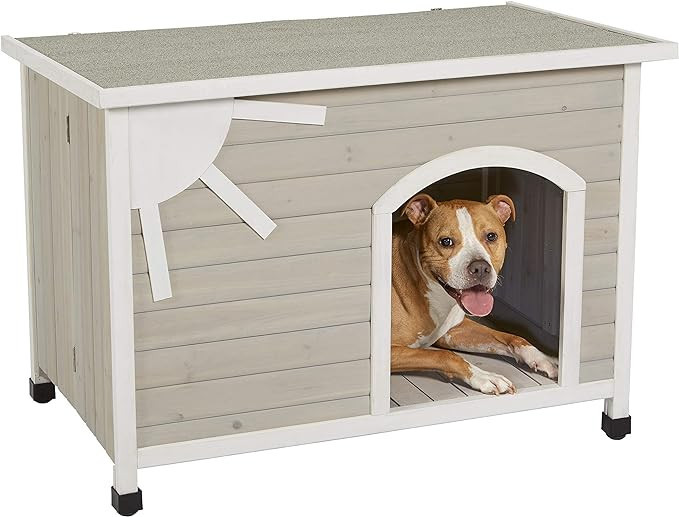 MidWest Homes for Pets Eilio Folding Outdoor Wood Dog House, No Tools Required for Assembly | Dog... | Amazon (US)