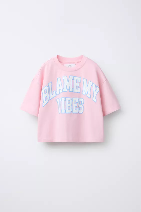 VARSITY TEXT T-SHIRT | Zara US