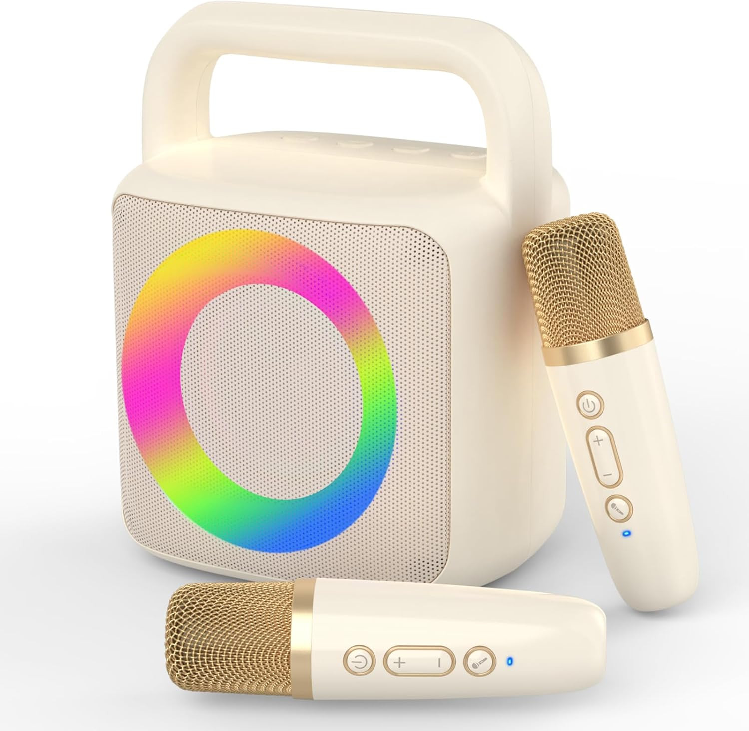 Karoke Machine with 2 Wireless Mics,Portable Karaoke Microphone Toys with Colorful Lights and Mag... | Amazon (US)