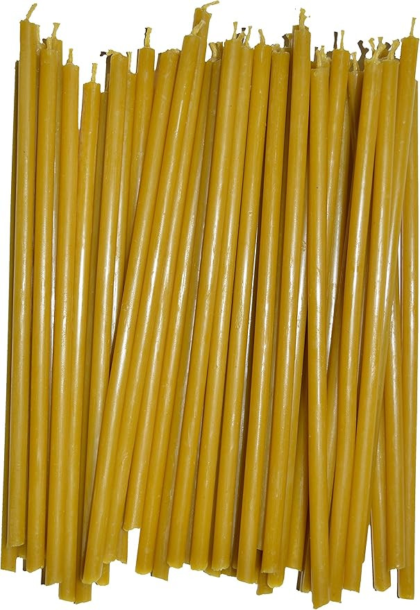 KESIS 40 Candles Made from Natural Wax (Length 6.7 inches, Diameter About 0.2 inches) Beeswax Can... | Amazon (US)