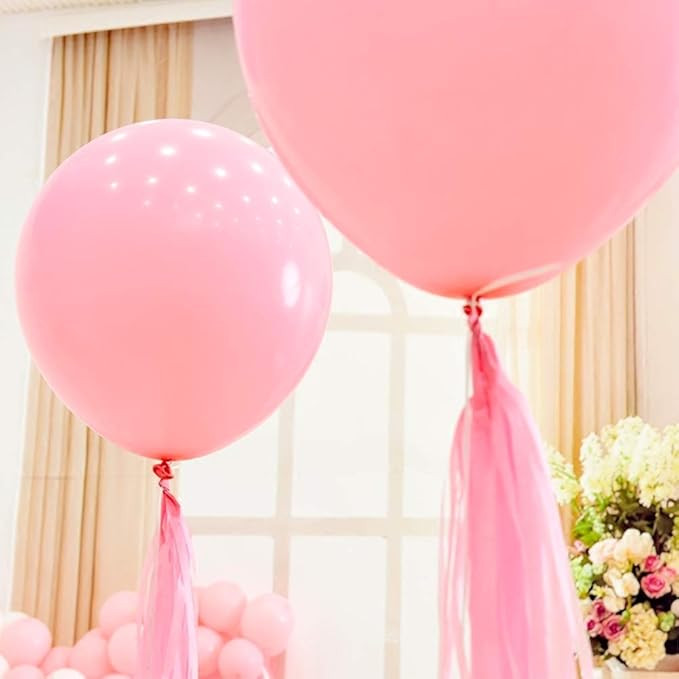 5PCS Large Pink Balloons Giant 36 Inch Big Pink Balloons Jumbo Latex Pink Balloons for Birthday W... | Amazon (US)
