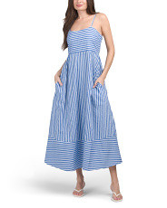 Sleeveless Mixed Striped Maxi Dress | Casual Dresses  | Marshalls | Marshalls