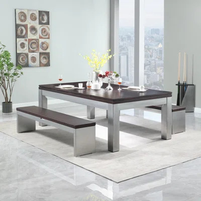 Playcraft Genoa Slate Pool Table With Dining Top & 2 Benches/Professional Installation ($895 Value) Included | Wayfair North America