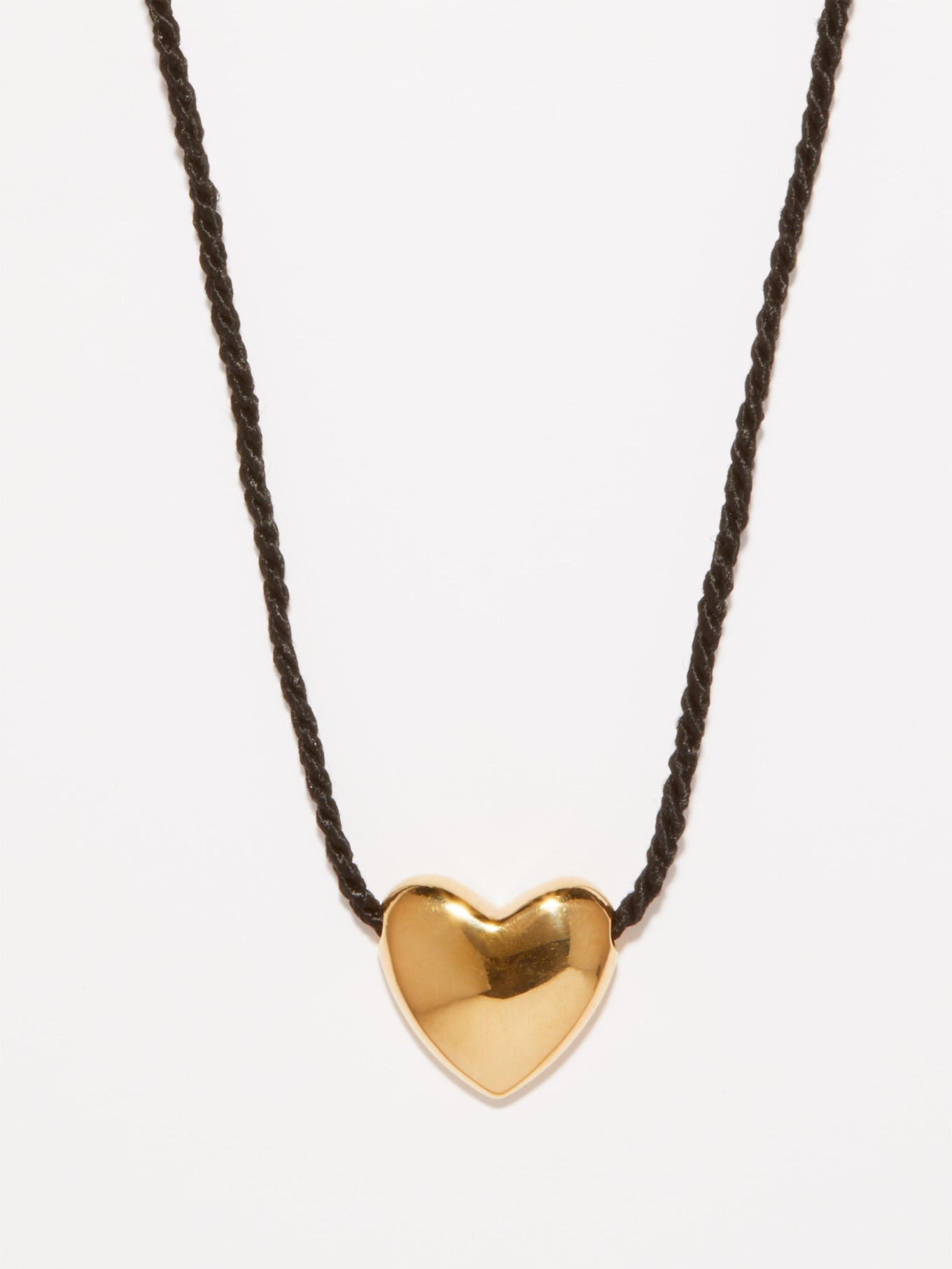 Heart small 14kt gold-plated pendant necklace | Annika Inez | Matches (US)