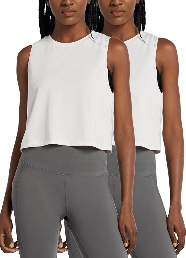 BALEAF Workout Tops for Women Crop Tank Top Quick Dry Athletic Gym Exercise Sleeveless Shirts Mus... | Amazon (US)