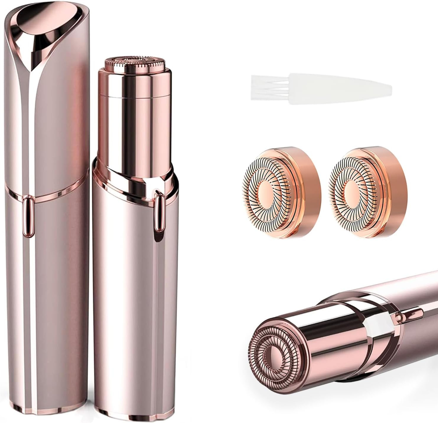 Women Facial Hair Removal Device Battery Operated with 2 Replacement Heads,Ladies Face Shaver for... | Amazon (US)