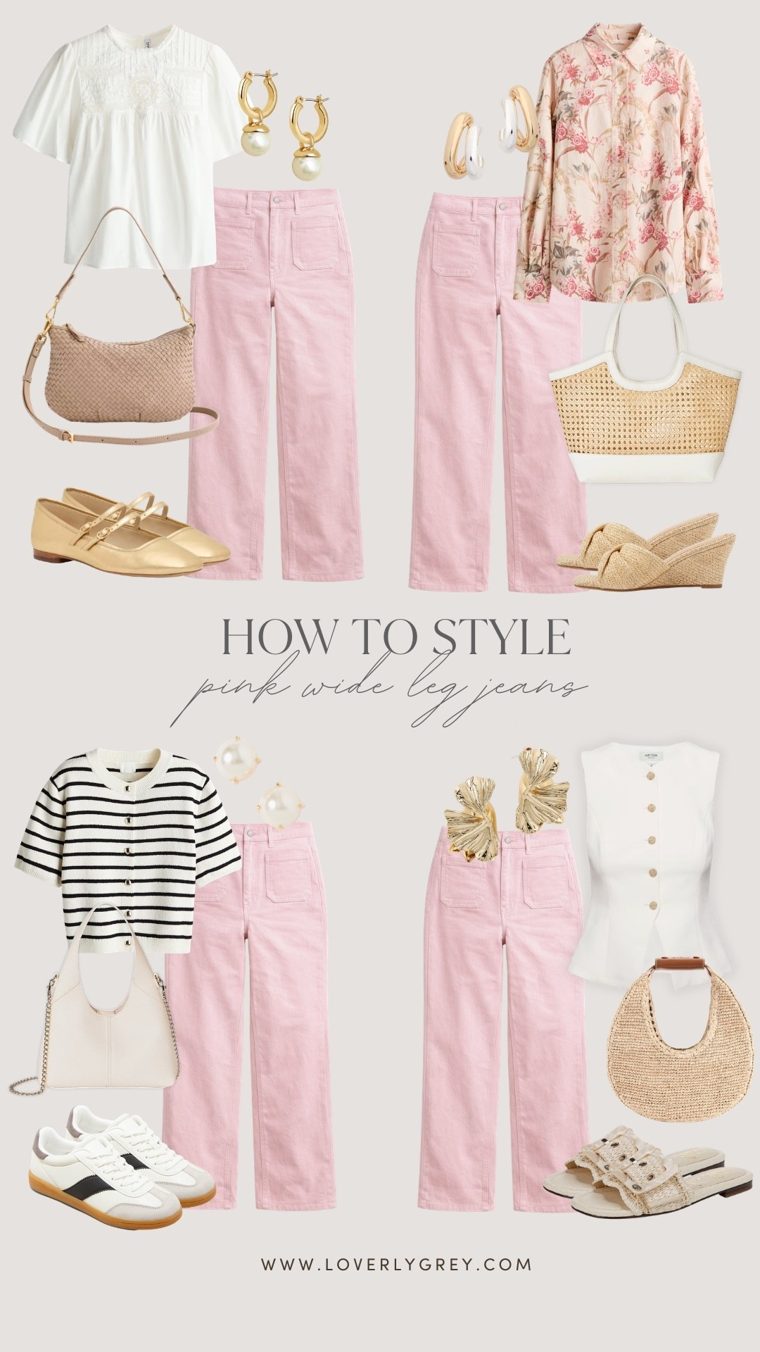 Pink wide leg jeans are such a feminine and fun way to replace a typical blue or white denim look! So many ideas to style- perfect for spring. 

Loverly grey, pink wide leg jeans outfit ideas, how to style pink jeans, affordable target fashion finds, spring outfit inspo 2026

#LTKSeasonal #LTKootd