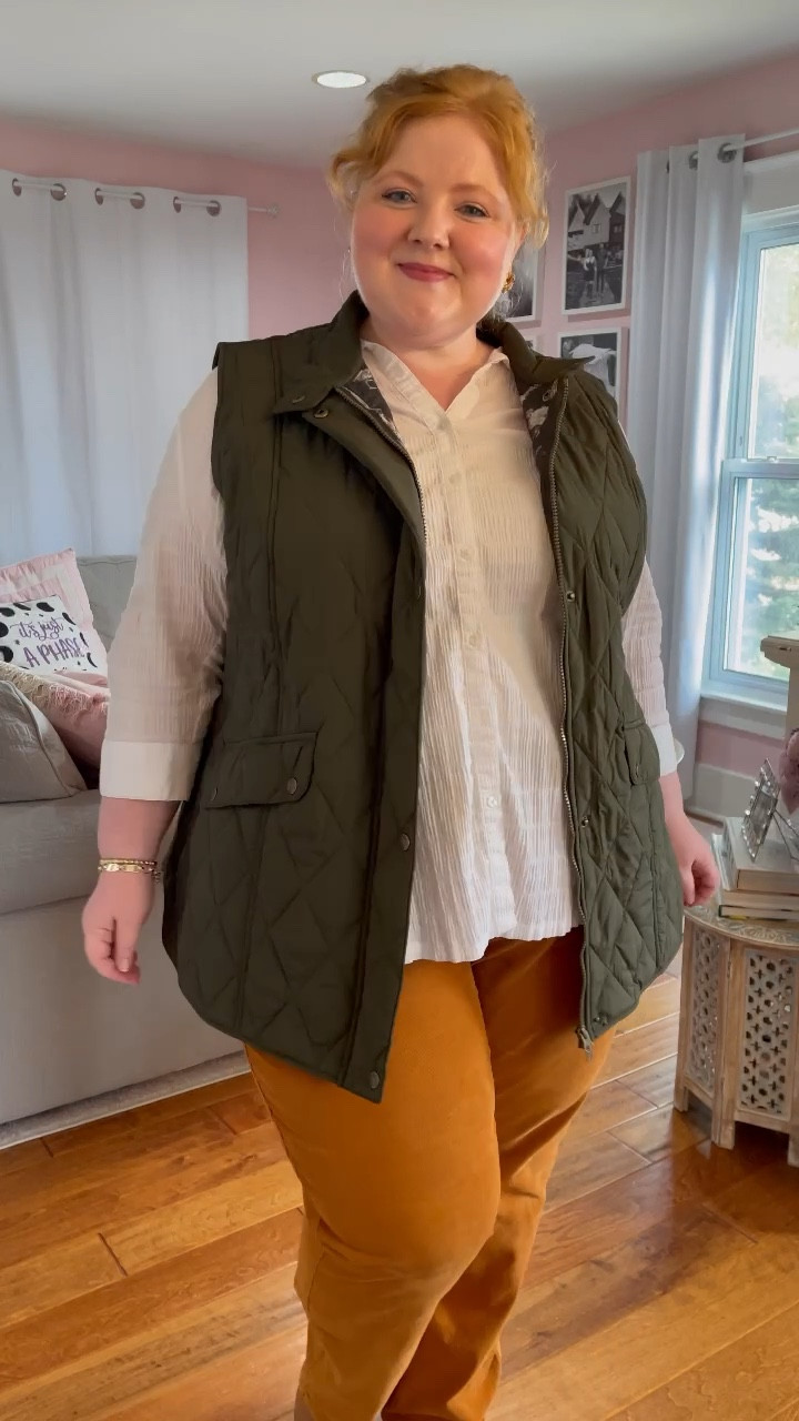 Fall plus size outfit idea featuring a quilted vest from Ulla Popken 🌲🦃



#LTKplussize #LTKmidsize #LTKSeasonal