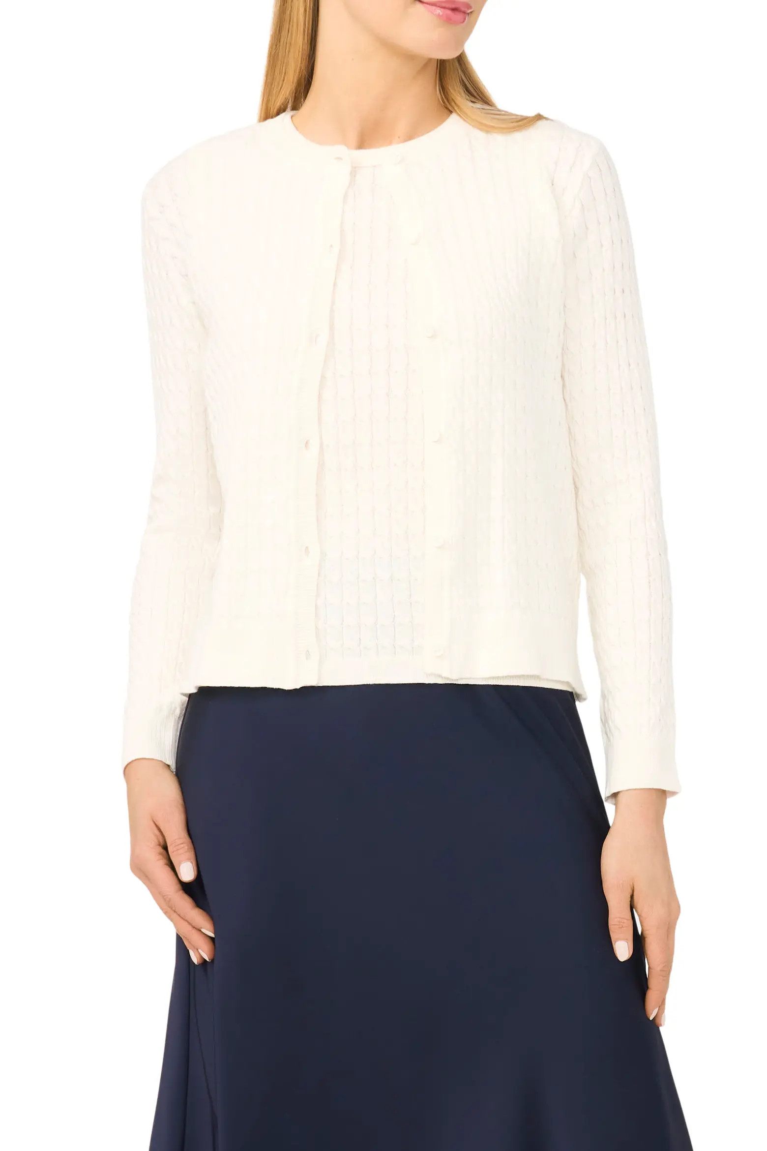Cable Stitch Cotton Cardigan (Women) | Nordstrom | Nordstrom