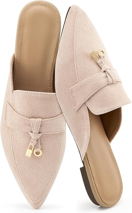 Mules for Women Flats 2026 : Pointed Toe Backless Loafers Dressy Comfortable Walking Shoes for Ca... | Amazon (US)