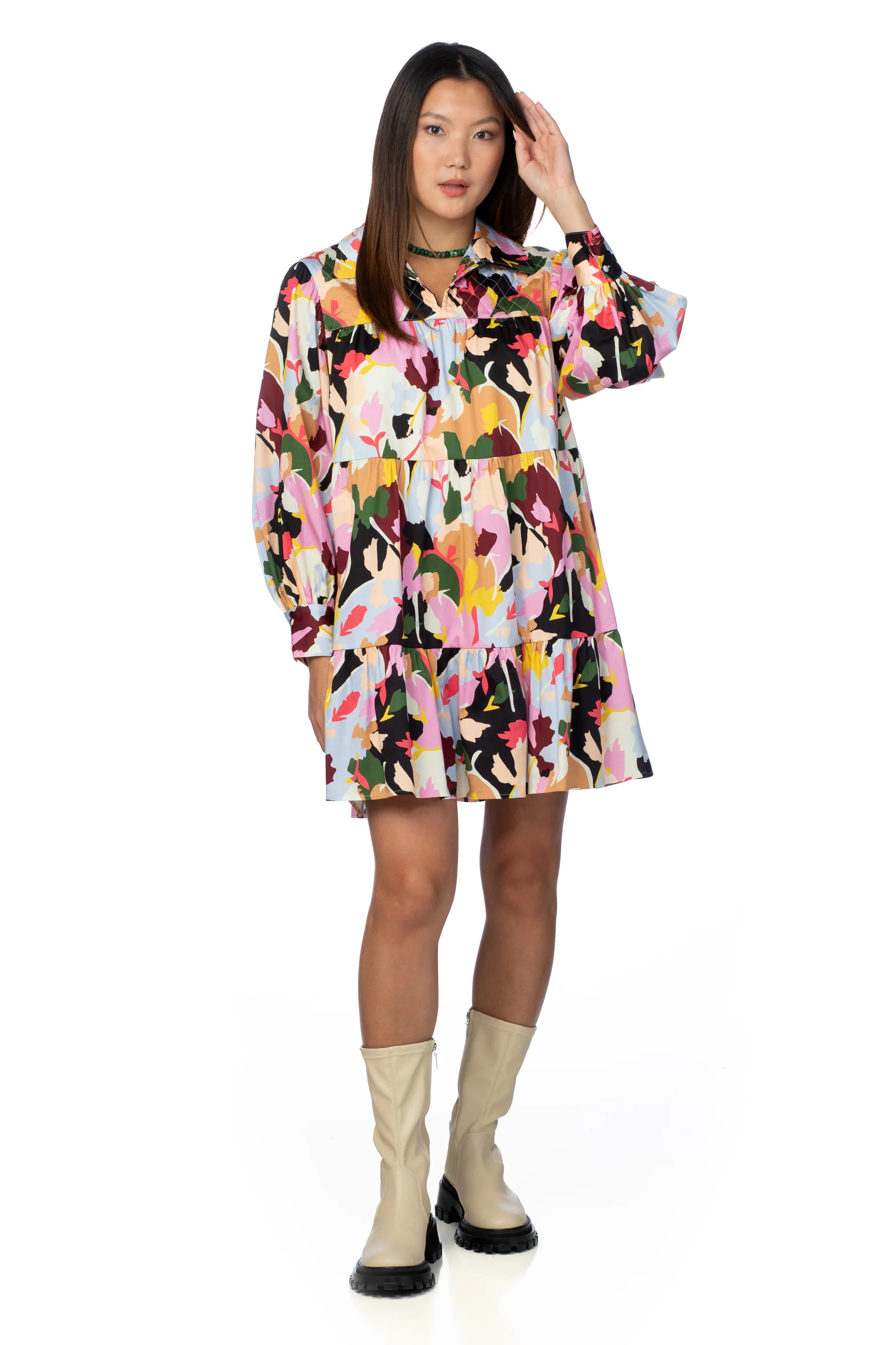 Jocelyn Dress in Flowerpress by CROSBY by Mollie Burch | CROSBY by Mollie Burch