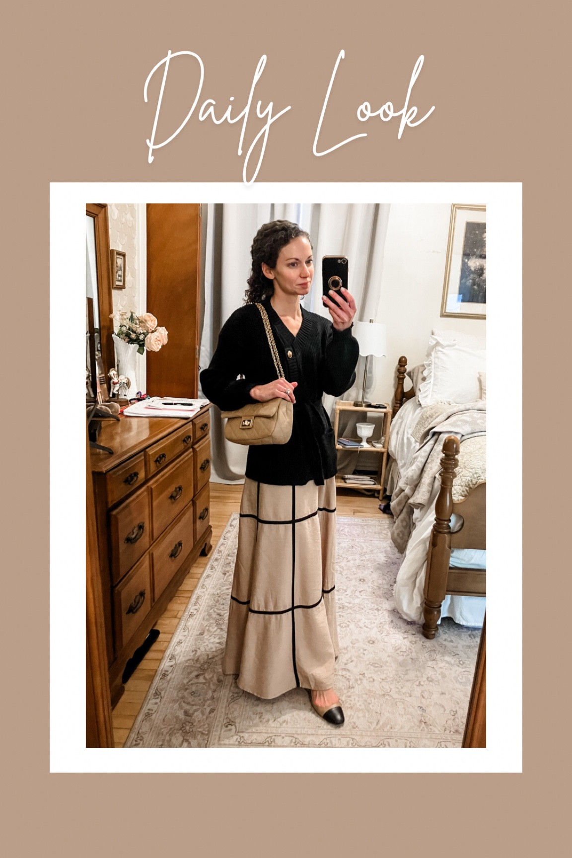 A black and beige outfit for spring!
Sweater and skirt from Amazon  

#LTKgrwm #LTKootd #LTKmomlife
