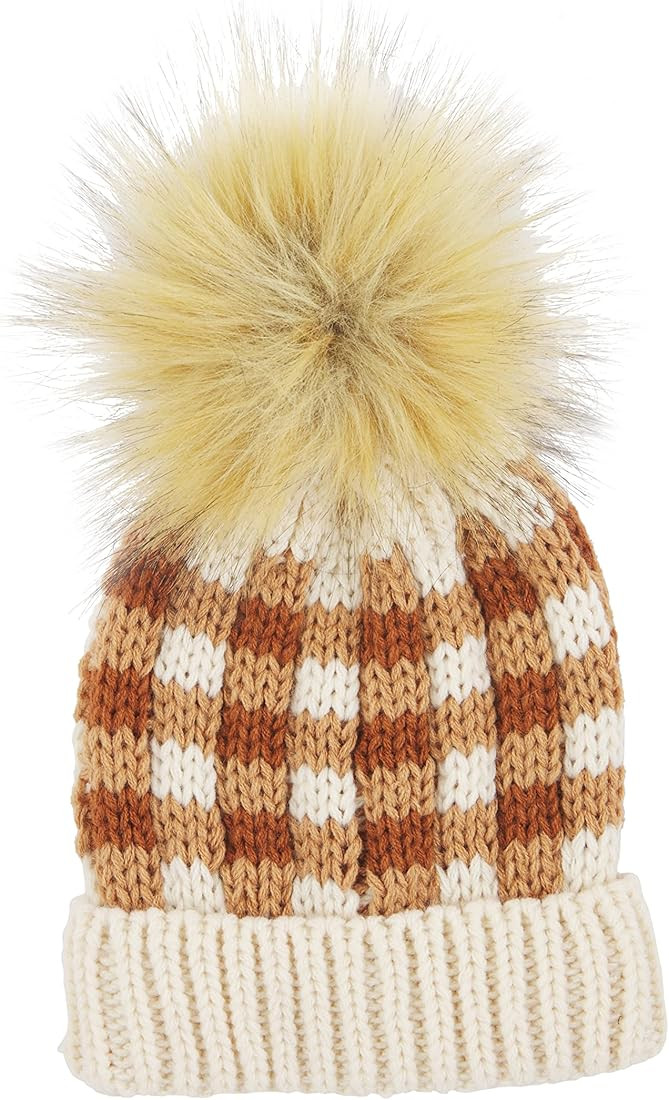 Amazon.com: Mud Pie Baby Girls Gingham Pom Hat, Orange, One Size: Clothing, Shoes & Jewelry | Amazon (US)