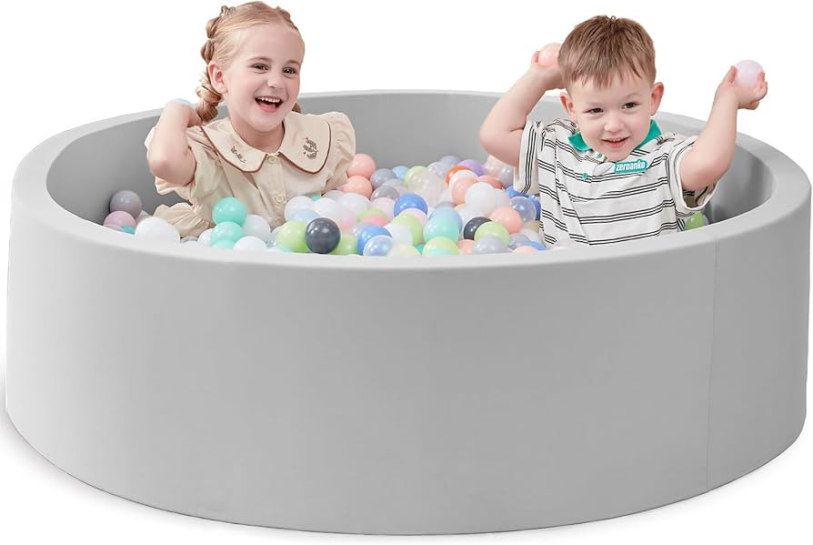 Zmarthumb Large Foam Ball Pit for Children Toddlers, 47.2” Soft Round Ball Pits for Kids, Baby ... | Amazon (US)