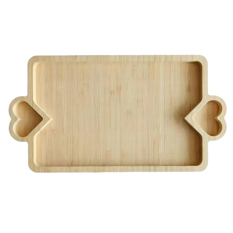 Heart Shaped Charcuterie Board Double Heart Shaped Plate Dinner Plate Wood Serving Platters And T... | Walmart (US)