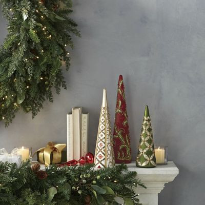 Yuletide Greetings Glass Tree Trio Set | Frontgate | Frontgate