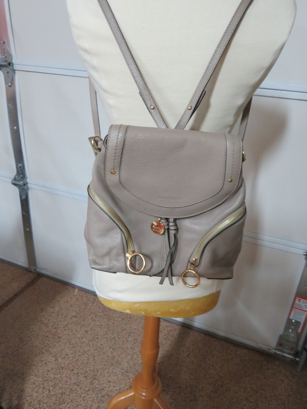 See By Chloe Mini Olga Backpack Taupe Leather Gold Hardware  | eBay | eBay US