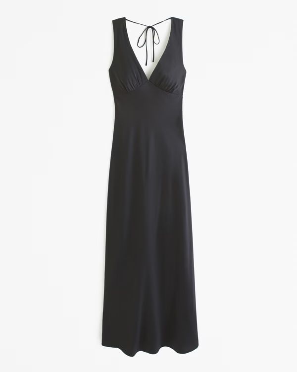 Plunge Cowl Back Maxi Dress | Abercrombie & Fitch (US)