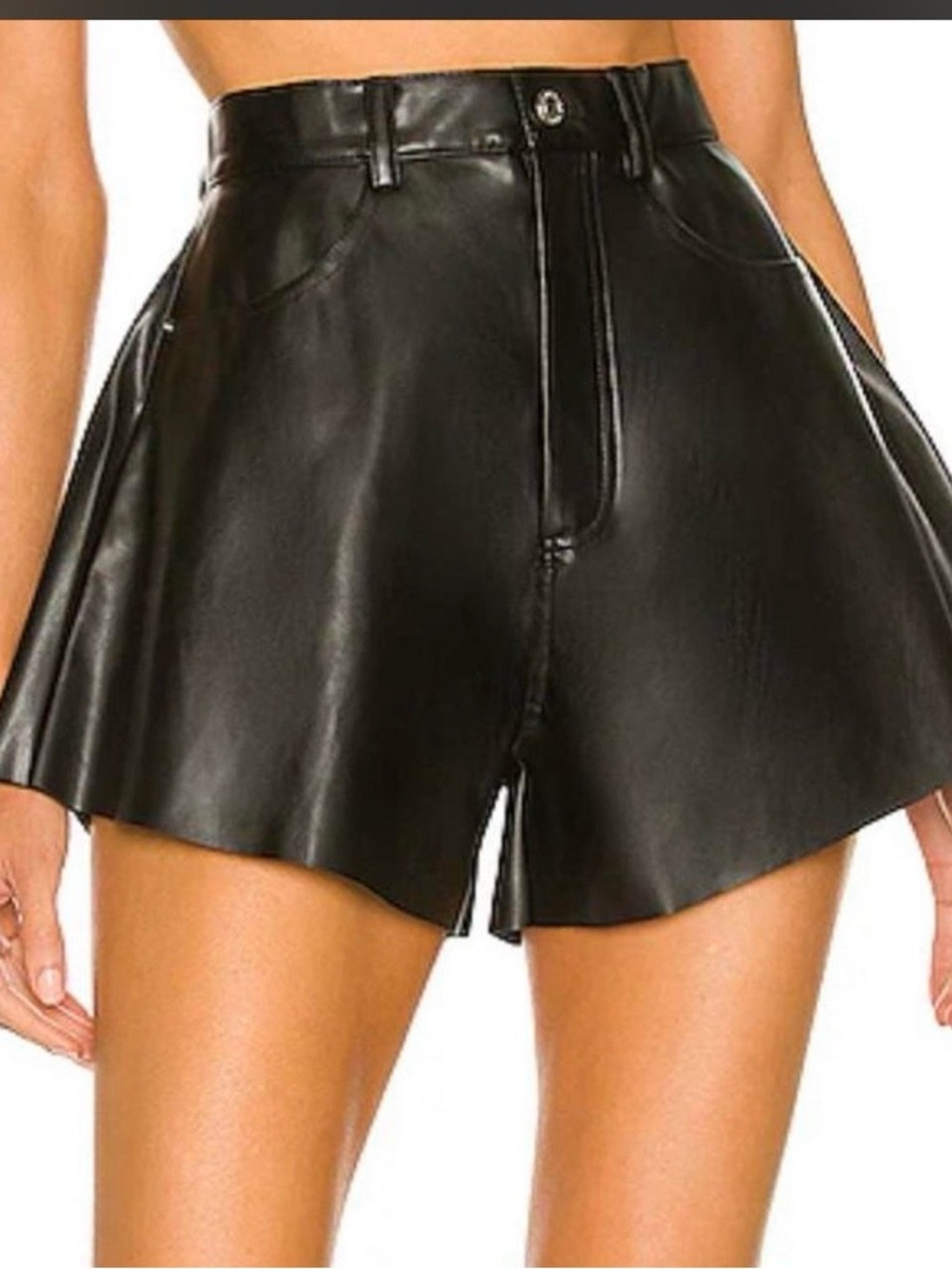 WeWoreWhat Black High-Waist Faux Leather Shorts | Poshmark