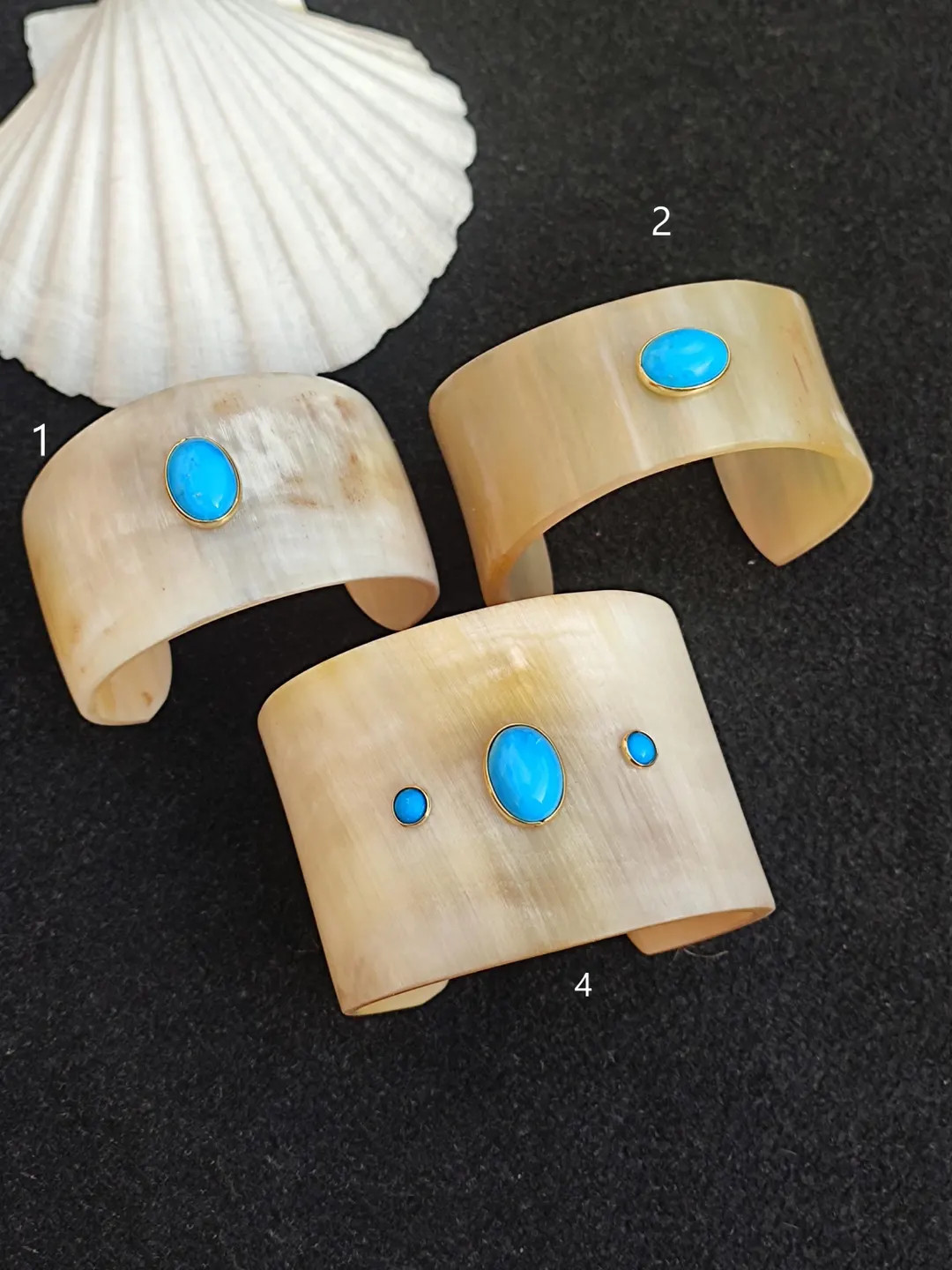 Horn Bone Jewelry Ethically Sourced Buffalo Horn Cuff Bangle With Turquoise Gemstone Purely Handc... | Etsy (US)