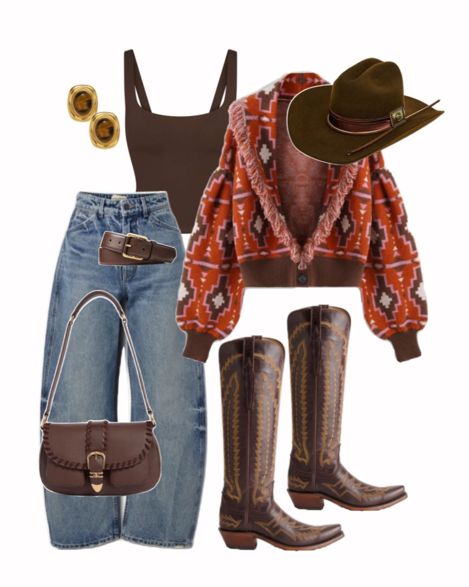 Fringe cardigan, western chic, cowgirl style, Lucchese boots, brown cowboy hat 

#LTKFindsUnder100 #LTKTravel #LTKSeasonal