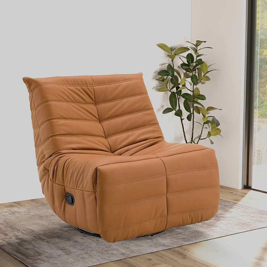 Talmon Recliner Lounge Chair w/ 360 Degree Swivel and Footrest, Oversized Swivel Accent Chair w/O... | Amazon (US)