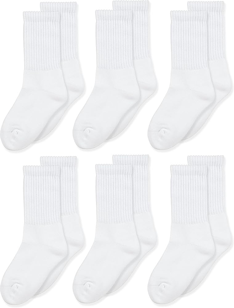 Jefferies Socks Seamless Toe Athletic Crew Socks 6-pack | Amazon (US)